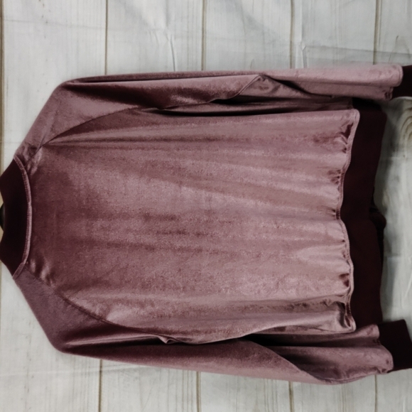 𝅺ARIZONA Jean Co. Burgundy Full Zip Jacket, Juniors Size Large - Picture 10 of 12